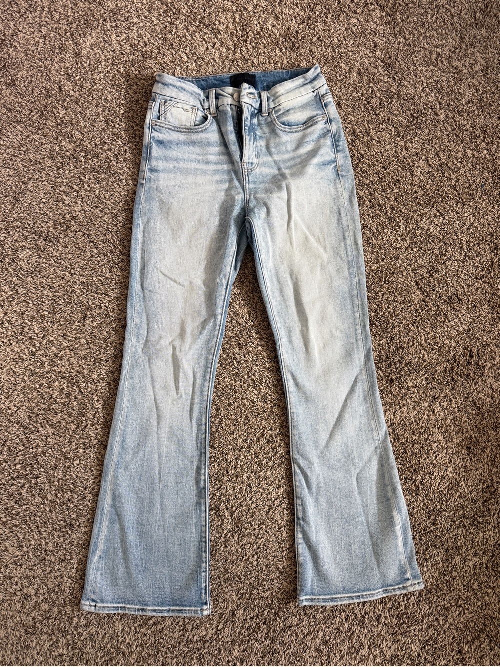 Light Wash Women's Flare Jeans - Bootcut - Buckle Black - Size 27x30